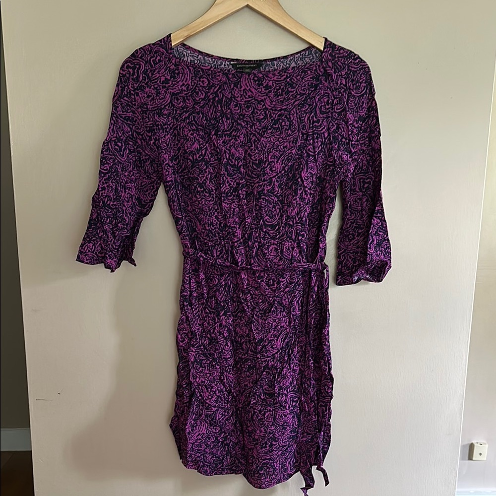 Banana Republic Purple Ruffled Sheath Dress